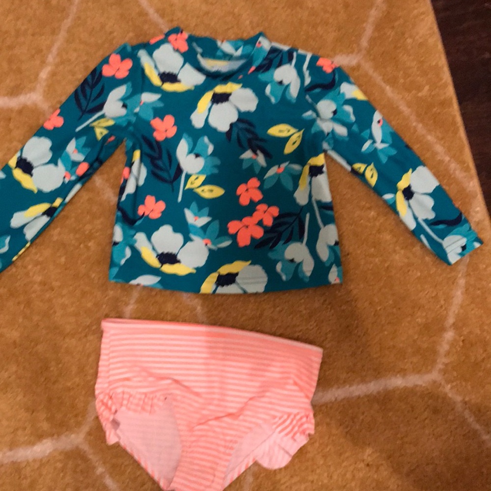 Little girl long sleeve swimsuit